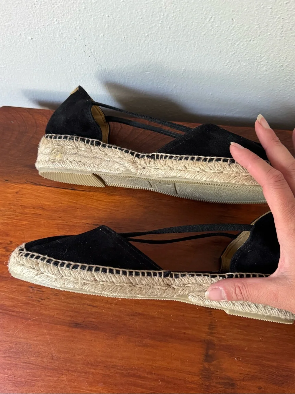 NWOT Toni Pons Black Suede Erla -A Espadrille Flats size 41 / 10